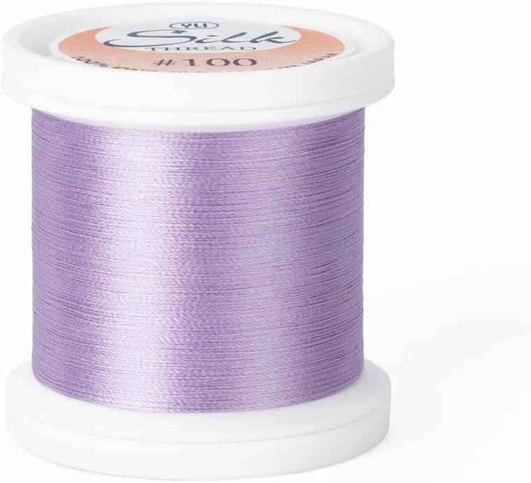 YLI Threads Silk Thread – 100 wt Fine Japanese Silk for Appliqué, EPP, and Quilting - Light Plum - Image 1